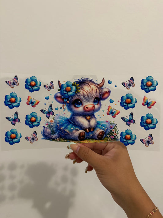Cow blue tutu wrap