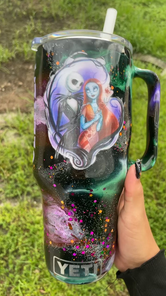 Personalized Epoxy Nightmare before Christmas Tumbler